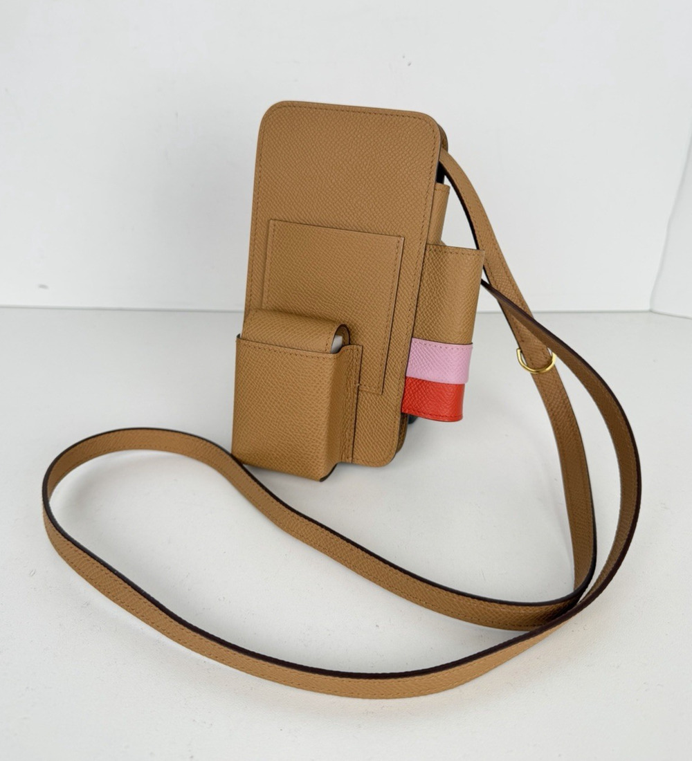 Hermes Hermesway Crossbody Phone Case Bag in Tri-Color Epsom 2022
